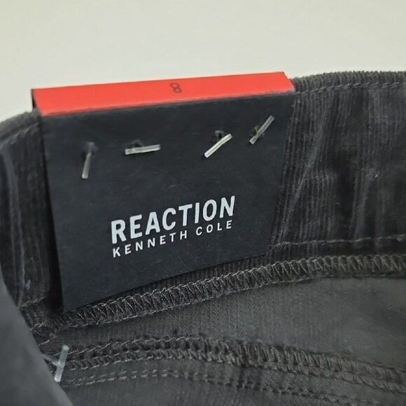 Kenneth Cole Reaction Women's Corduroy Pants Charcoal Grey Stretch Size 8 - Picture 10 of 15